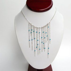 Sterling SIlver necklace with Swarovski Crystal Beads